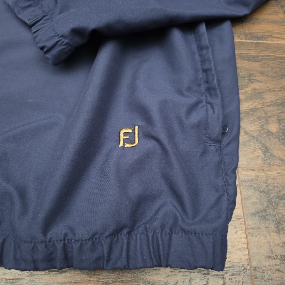 FootJoy Men's XL Navy Blue V-Neck Golf Pullover Windbreaker‎ Pockets Embroidered - Picture 7 of 9